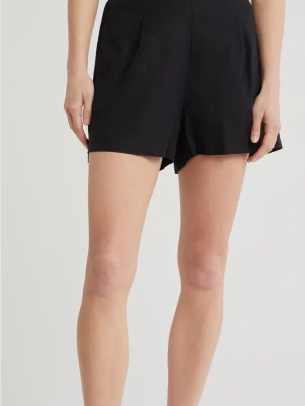 Madewell Black High-Waist Tailored Shorts
